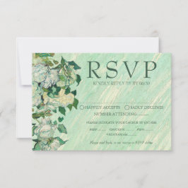 Van Gogh Roses Wedding Response Card 出欠カード