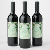Van Gogh Roses Wedding Wine Label ワインラベル (ボトル)