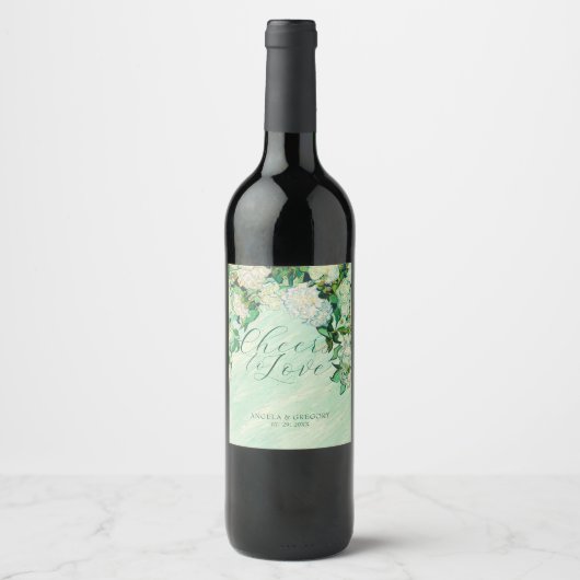 Van Gogh Roses Wedding Wine Label ワインラベル (正面)