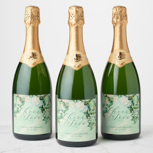 Van Gogh Roses Wine Label Sparkling Wine Labe スパークリングワインラベル (ボトル)