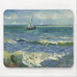 Van Gogh Seascape at Saintes Maries de la Mer マウスパッド<br><div class="desc">Seascape at Saintes Maries de la Mer by Vincent van Gogh is a vintage fine art post impressionism nautical painting featuring sailboats on the ocean with gentle waves. About the artist: Vincent Willem van Gogh was a Post-Impressionist painter whose work was most notable for its rough beauty, emotional honesty, and...</div>