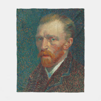 Van Gogh Self Portrait フリースブランケット