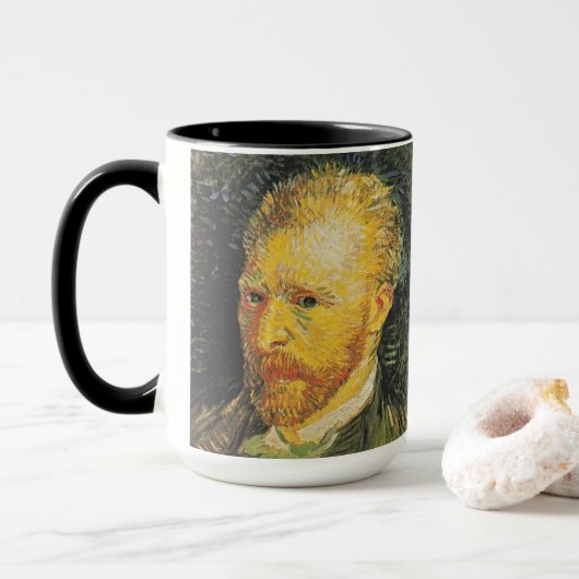 Van Gogh Self-Portrait Art Mug マグカップ (ドーナツ付き)