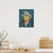 Van Gogh - Self Portrait with a Grey Felt Hat ポスター (キッチン)