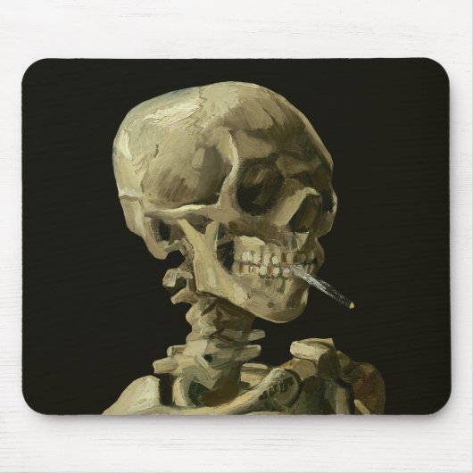 Van Gogh, Skeleton with a burning cigarette マウスパッド (正面)