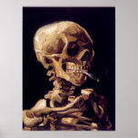 Van Gogh Skull with Burning Cigarette ポスター<br><div class="desc">Famous Van Gogh Skull with Burning Cigarette poster.</div>