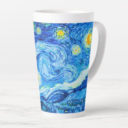 Van Gogh Starry Night カフェラテマグ (右アングル)