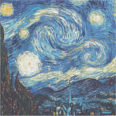 Van Gogh - Starry Night シール (正面)