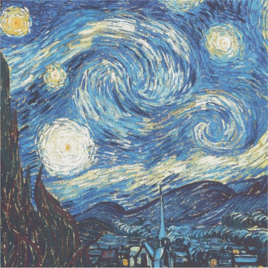 Van Gogh - Starry Night シール (正面)