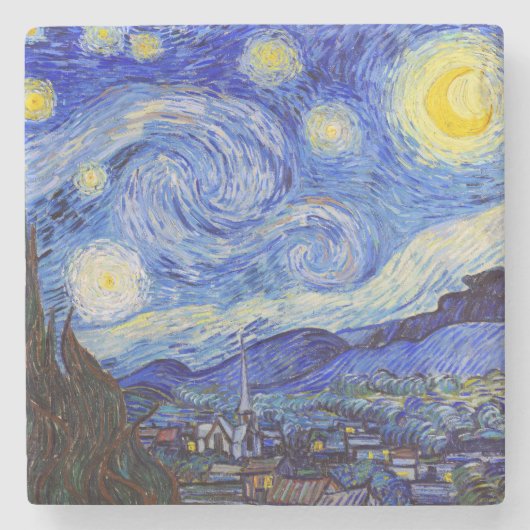 Van Gogh , “Starry Night” ストーンコースター (正面)