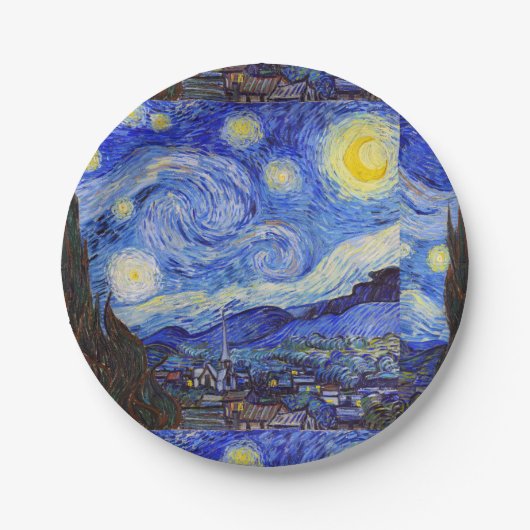 Van Gogh , “Starry Night” ペーパープレート (正面)