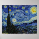 Van Gogh - Starry Night ポスター<br><div class="desc">Starry Night by Vincent Van Gogh. For more poster-ready images from Zedign Art Series Book 38 "Vincent Van Gogh - Paintings & Drawings Vol 3",  visit https://books.zedign.com/zas/38.html</div>