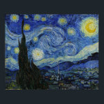 Van Gogh - Starry Night ポスター<br><div class="desc">Starry Night by Vincent Van Gogh. For more poster-ready images from Zedign Art Series Book 38 "Vincent Van Gogh - Paintings & Drawings Vol 3",  visit https://books.zedign.com/zas/38.html</div>