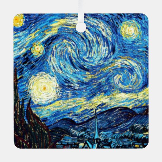 Van Gogh - Starry Night メタルオーナメント (正面)