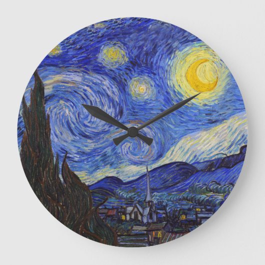 van Gogh , “ Starry Night ” ラージ壁時計 (正面)