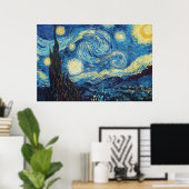 Van Gogh Starry Night Classic Impressionism Art ポスター (ホームオフィス)