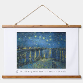 Van Gogh Starry Night Gratitude Artistic Uplifting 吊り下げ型タペストリー