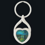 Van Gogh Starry Night Over the Rhône  キーホルダー<br><div class="desc">Keychain featuring Vincent van Gogh’s oil painting Starry Night Over the Rhône (1888). Shining yellow stars decorate the blue night sky as a couple strolls along a riverbank in Arles. A perfect gift for fans of Post-Impressionism and Dutch art.</div>