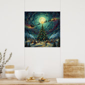 Van Gogh 'Starry Night' Square Giclée - 24x24  ポスター (キッチン)