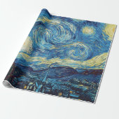 Van Gogh Starry Night Vintage Blue Masterpiece ラッピングペーパー (アンロールド)