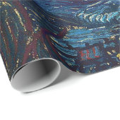 Van Gogh Starry Night Vintage Blue Masterpiece ラッピングペーパー (ロールコーナー)