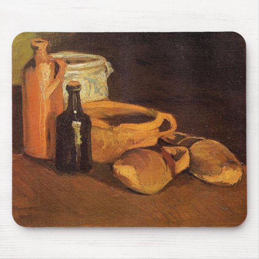 Van Gogh - Still Life with Clogs and Pots, マウスパッド (正面)