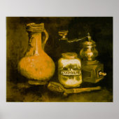 Van Gogh Still Life with Coffee Mill, Pipe and Jug ポスター (正面)