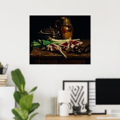Van Gogh Still Life with Meat, Vegetables, Pottery ポスター (ホームオフィス)