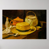 Van Gogh Still Life with Straw Hat ポスター (正面)
