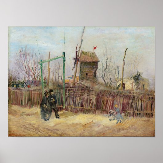 Van Gogh Street Scene in Montmartre  ポスター (正面)