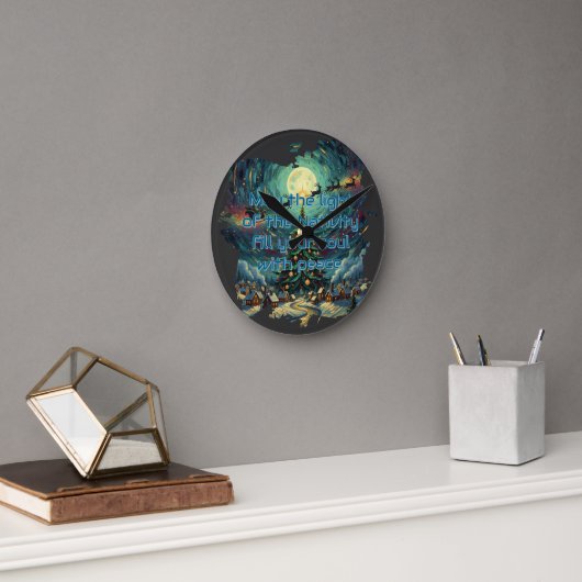 Van Gogh Style Acrylic Wall Clock ラウンド壁時計 (オフィス)
