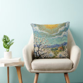 Van Gogh Style Almond Orchard Spring Blossom Throw クッション (椅子)