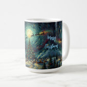 Van Gogh Style Christmas Coffee Mug Santa Sleigh コーヒーマグカップ (正面右)