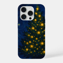 Van Gogh-style Christmas Tree Phone Case - iPhone