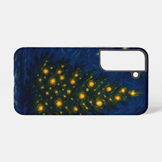 Van Gogh-style Christmas Tree Phone Case - Samsung Galaxyケース (裏面横)