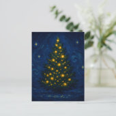 Van Gogh-style Christmas Tree Postcard シーズンポストカード (スタンド正面)