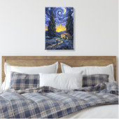 Van Gogh Style Cypress Dusk Starry Night Art  キャンバスプリント (インサイチュ (寝室))