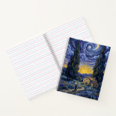 Van Gogh Style Cypress Dusk Starry Night Art  ノートブック (内部)