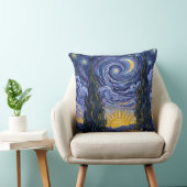 Van Gogh Style Cypress Dusk Starry Night Throw クッション (椅子)