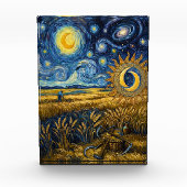 Van Gogh Style Starry Harvest Acrylic Fine Art  フォトブロック (正面)