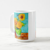 Van Gogh Sunflowers コーヒーマグカップ (正面左)