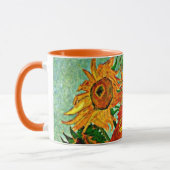Van Gogh - Sunflowers 12 Two-Tone Coffee Mug マグカップ (左)
