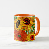 Van Gogh - Sunflowers 12 Two-Tone Coffee Mug マグカップ (正面右)
