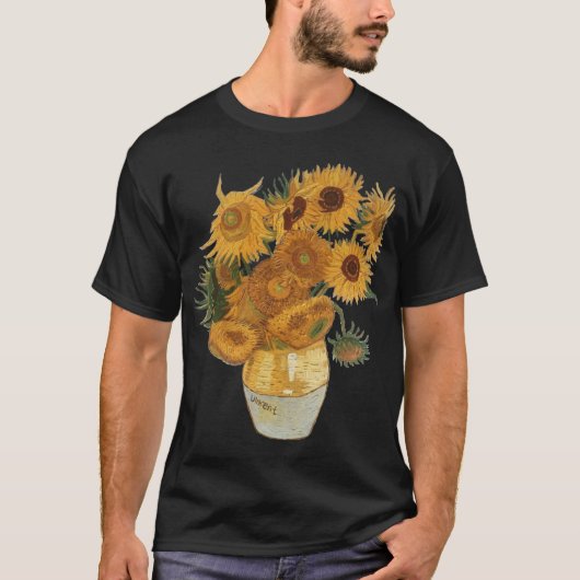 Van Gogh sunflowers friends Tシャツ (正面)