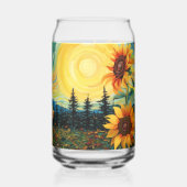  Van Gogh Sunflowers Painting ガラス缶 (左)