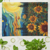  Van Gogh Sunflowers Painting キッチンタオル (折り畳み)