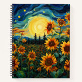 Van Gogh Sunflowers Painting ノートブック (正面)
