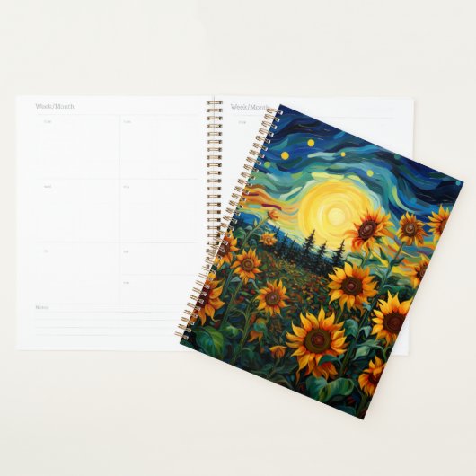  Van Gogh Sunflowers Painting プランナー手帳 (ディスプレー)