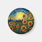  Van Gogh Sunflowers Painting マグネット (正面)