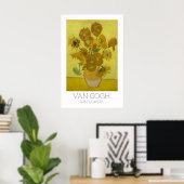 Van Gogh Sunflowers Print Impressionist Fine Art ポスター (ホームオフィス)